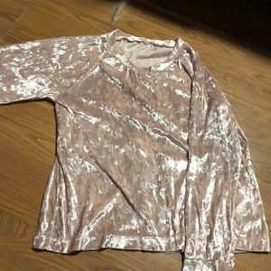 Velvet long sleeve shirt